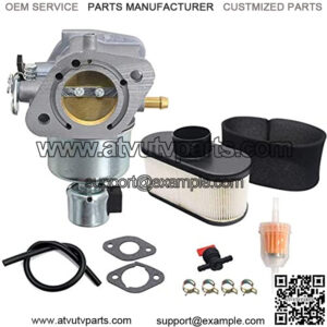 15004-0985 Carburetor With 11013-7047 11013-0726 Air Filter Kit Compatible With Kawasaki Fits Specific FR691V FS691V Engine 15004-0829
