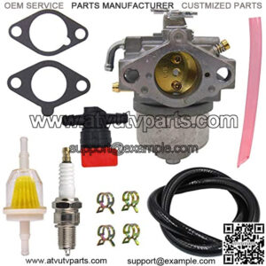 15003-2349 Carburetor with Spark Plug Fuel Filter Fits Kawasaki FC420V 4 Stroke Engines