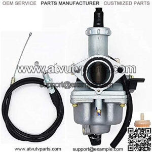 26mm Carburetor For Honda 100cc 125cc 4-stroke ATV Go-Kart Dirt Bike XL100 XL100S CB100 GL100 125 CG125 XR125 XL125S CB125S crf150 PZ26 Carburetor W/Throttle Cable