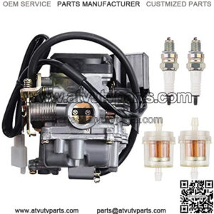 GY6 50cc Carburetor with Electric Choke for 18mm PD18J 139QMB Carburetor 49cc 50cc Scooter ATV Jonway Jmstar Tank Peace Dongfang Kazuma JCL