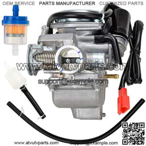 150cc Carburetor PD24J Carb for GY6 4 Stroke Twister 150 Go Kart Motorcycle Scooter 152QMJ 157QMI Eagle Panterra Kymco 4 Wheeler Dune Buggy Moped Scooter Parts