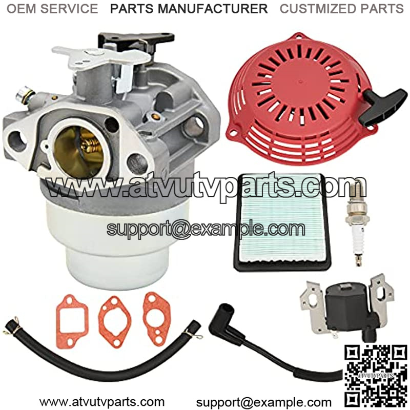 GCV160 Carburetor, Compatible with GCV160A GCV160LA GCV160LE HRB216 HRR216 HRS216 HRT216 HRZ216 Lawn Mower GCV160 Carburetor kit + Air Filter Spark Plug Recoil Pull Starter Ignition Coil