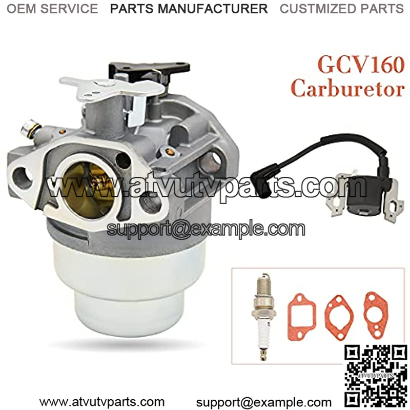 GCV160 Carburetor, Compatible with GCV160A GCV160LA GCV160LE HRB216 HRR216 HRS216 HRT216 HRZ216 Lawn Mower GCV160 Carburetor kit + Air Filter Spark Plug Recoil Pull Starter Ignition Coil - Image 3