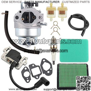 GCV160 Carburetor with Air Filter Ignition Coil for GCV160 Replaces HRB216 HRR216 HRS216 HRT216 HRZ216 carb