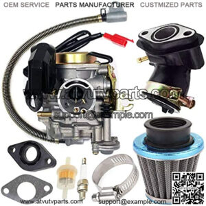 139QMB Carburetor for GY6 50CC 49CC 4 Stroke Scooter Engine 18mm carb+ Intake Manifold Air Filter - 50cc Carb,50 cc Scooter Carburetor,49cc Moped Parts 50CC by TOPEMAI
