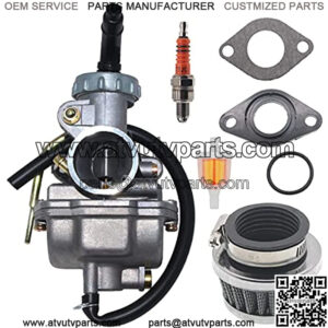 PZ20 Carburetor For Kazuma Baja 50cc 70cc 90cc 110cc 125cc NST Quad 4 Stroke ATV 4 Wheeler Go Kart Dirt Bike Honda CRF50F XL75 CRF80F XR50R