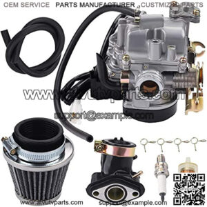18mm GY6 Carburetor + GY6 Intake Manifold + GY6 Air Filter for 139QMB 139QMA 49CC 50CC 80CC 4 Stroke Engines
