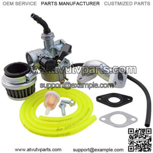 PZ19 Carburetor with Air Filter Carburetor Rebuild Kit Replacement for XR/CRF 50cc 70cc 90cc 110cc 125cc Moped ATV Baja Kazuma Yelow