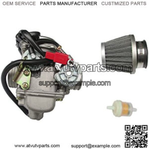 PERFORMANCE CARBURETOR W/FILTER FOR GY6 150CC LANCE TANK BMX ZNEN PD24J CARB CHOKE