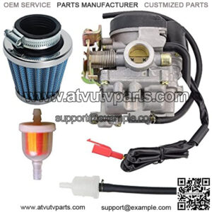 Carburetor with 39MM Air Filter Fuel Filter Replacement for 4 Stroke GY6 49cc 50cc Scooter Moped 139QMB Kymco