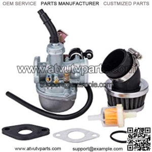 19mm Cable Choke pz19 Carburetor for 50cc 70cc 80cc 90cc 110cc 125cc ATV Honda CRF with 35MM Air Filter Fuel Filter Clamp Ring Adjusting Shims and Rubber Ring
