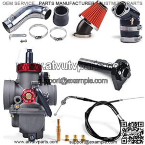 Racing Parts Original Replacement High Performance Speed Modified Carburetor Kit PE26MM GY6 Curved Pipe Throttle Cable High Flow Air Filter 48MM Fit GY6 Engine Scooter 100CC 125CC 150CC