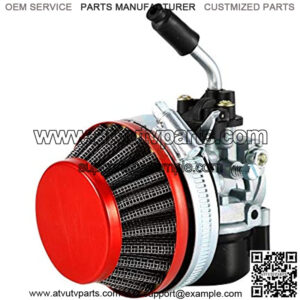 Bicycle Carburetor Air Filter, Easy Installation Durable and Wear- Red Racing Carburetor Carb Air Filter Carburetor Air Filter for Bike,5% coupon applied at checkout,with coupon