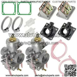 Carburetors w/ Intake & Reed Valves For Yamaha Banshee 350 YFZ350 1987-2006