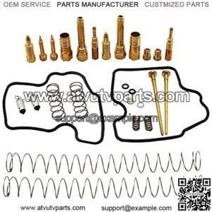 Carburetor Rebuild Repair Kit for Kawasaki Brute Force 650 KVF650 D E F H G 2005-2009 Prairie 700 KVF700 A B D 2004-2006 Prairie 650 2005-2009 Replace OEM # 15003-0007 15003-1755 Carb Repair