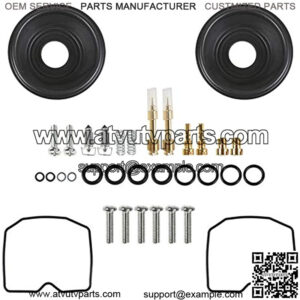 2-Pack Carburetor Carb Rebuild Repair Kits Replacement for 1985-1990 Kawasaki 454 LTD EN450A