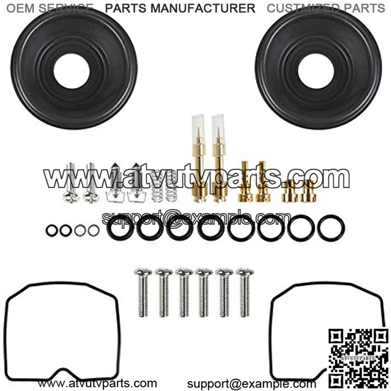 2-Pack Carburetor Carb Rebuild Repair Kits Replacement for 1985-1990 Kawasaki 454 LTD EN450A