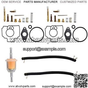 Carburetor Rebuild Repair kit Fuel Filter Fit for John Deere Mower 345 425 445 - FD620 FD620D MIA11386 MIA12362 AM118872