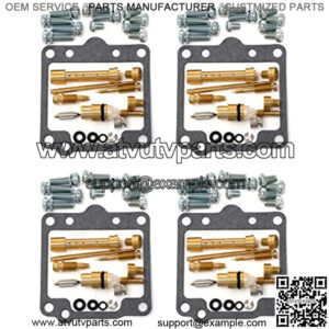 0101-067 Carburetor Rebuild Repair Parts Kit (Set of 4) Compatible with Kawasaki 81-82 KZ1000 LTD CSR, 82-05 KZ1000 Police 1000