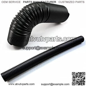 Universal Automotive Air Intake Pipe, ID 3 Inch (76mm) Modified Air Intake Flexible Expansion Ducting Hose, Extend to 1 Meter - no Clamps