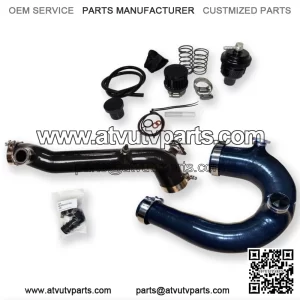 BLACK Polaris RZR Turbo R & PRO XP Silicone Charge Tube Kit & Blow Off Valve