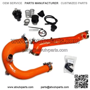 Orange Polaris RZR Turbo R XP PRO Silicone Charge Tube Kit & Blow Off Valve