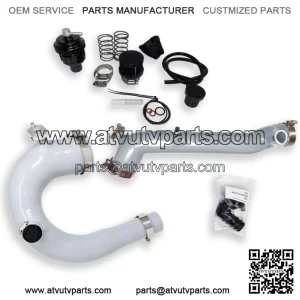 GRAY Polaris RZR Turbo R & PRO XP Silicone Charge Tube Kit & Blow Off Valve