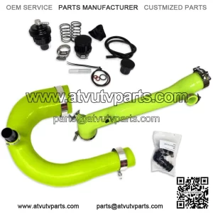 Green Polaris RZR Turbo R & XP PRO Silicone Charge Tube Kit & Blow Off Valve