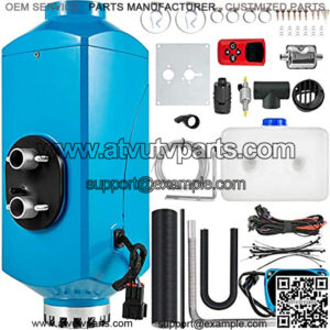 Heater 12V, Muffler, 2KW Air Heater, 5L Tank, Parking Heater with Blue LCD Switch & Remote Control for Bus Boat and Trailer