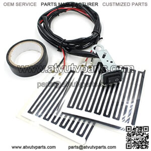 Universal Motorcycle Motorbike ATV Motor Bike Heated Grips Handlebar Heater Hand Warm Grip Inserts Pads Winter Warmer 12V With Switch Heat Thermal Cover Resistant Tape