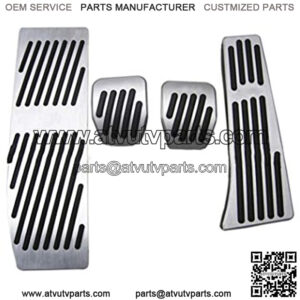 for BMW X1 E30 E36 E87 E46 E90 E91 E92 E93 Accelerator No Drill Non-Slip Performance Car Rest Pedal Brake and Gas Pedal Covers Accessories Replacement Pedal Aluminum Alloy Pedals Set MT 4Pcs