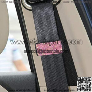 Car Seat Belt Adjuster, Seat Belt Buckle Clip Clamp Bling Universal Auto Shoulder Neck Strap Positioner Locking Clip Suitable for Adults,Kids,Women,Girl (Pink)