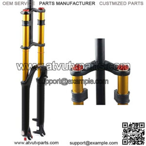 Bike Downhill Suspension Fork 26 27.5 29 Inch Straight 680DH MTB Bicycle Shock Absorber Air Damping Disc Brake Quick Release Axle Through Axle Travel 135mm