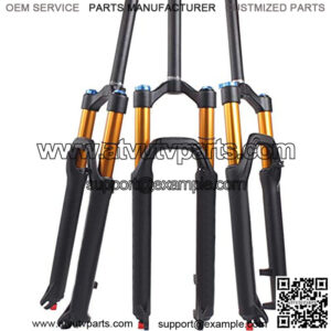 26/27.5/29 Air MTB Suspension Fork, Rebound Adjust Straight Tube 28.6mm QR 9mm Travel 120mm Manual/Crown Lockout Mountain Bike Forks, Ultralight Gas Shock XC Bicycle