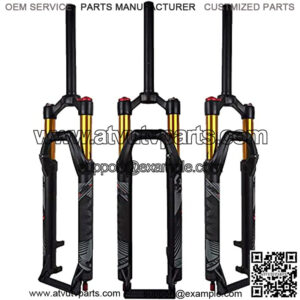 Air MTB Suspension Fork 26/27.5/29 inch Bike Front Fork Rebound Adjust Straight Tube 28.6mm QR 9mm Travel 100mm Mountain Bike Forks Ultralight Gas Shock XC Bicycle ( Color : Gold , Size : 29 inch )