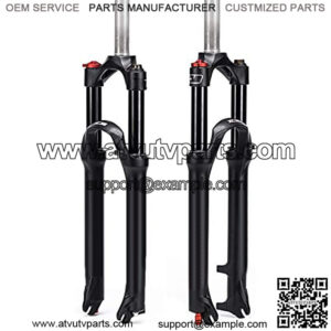 Mountain Bicycle Suspension Forks, 26/27.5/29 inch MTB Bike Front Fork with Rebound Adjustment, 100mm Travel 28.6mm Threadless Steerer