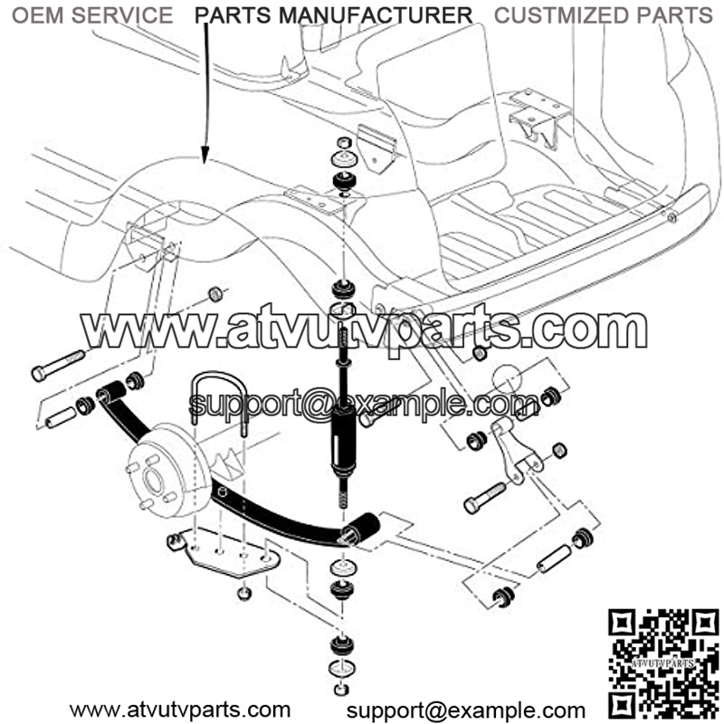 Front and Rear Shocks for Club Car DS G&E 1988-up Precedent G&E 2004-up 1014235 1013164 - Image 2