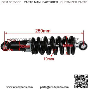 Suspension Shock Mecanic Spring Shock Absorber 800lbs 240mm 250mm 260mm 270mm 290mm Rear Suspension for Motorcycle ATV Scooter Pit Bike for Bike car (Color : 250mm Rear Shock)