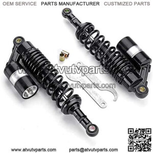 1 Pair Motorcycle Shock Absorber Universal Motorcycle Air Shock Absorbers Rear Suspension Fit for ATV Scooter Dirt Pit Street Bike Falling Protection 350mm Motorcycle Shock Absorber