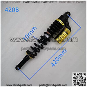 Suspension Shock 420mm/430mm/450mm 10mm 12mm Spring Rear Back Shock Absorber Front Shocker Suspension for Quad Dirt Bike ATV for Bike car (Color : 420mm Gold)