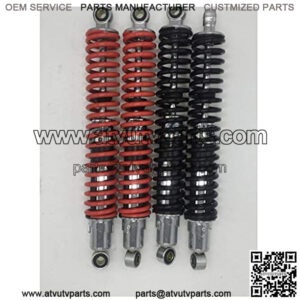 Universal 15.75" 400mm Motorcycle Air Shock Absorber Rear Fit for Yamaha Fit for Suzuki RM125 Kawasaki ATV Four-Wheeled ATVATV Motorcycle Shock Absorber Motorcycle Suspension (Color : Black)