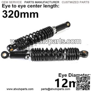 Shock Absorbers Rear Shock Universals 320mm 12mm Eye Motorcycle Accessories Air Shock Absorber Rear Suspension Fit for Yamaha Motors Scooter ATV Quad D30 (Color : Lavender)