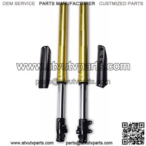 Suspension Shock Motorcycle Falling Protection Gold 735mm Front Forks Shock Absorber Suspension for 125 150 160cc Pit Dirt Bike Scooter ATV for Bike car