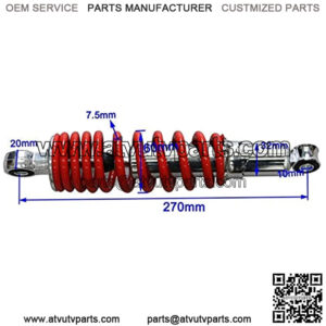 Motorcycle Suspension Strut Shock Absorbers 250mm 270mm 290mm Rear Back Shock Absorber 700LBS Motorcycle Suspension Bumper Fit for 50-150cc ATV Quad Bike Buggy Motorcycle Shock Absorber