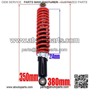 Shock Absorbers Rear Shock 350mm/13. 8in Absorber Universal Fit for Dune Buggy Quad Dirt Bike ATV Aluminium Alloy Shock Spring Suspension (Color : Red)