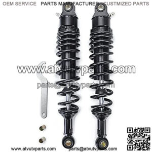 2pcs Motorcycle 320/340mm Spring Dirt Street ATV Quad Rear Shock Absorber Rear Suspension Bumper (Color : 340mm Black)