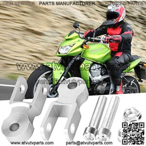 10Pcs Motorcycle Rear Shocks - Motorcycle Shock Absorbers 5cm/2.0in Shock Extender 2 Motorcycle Rear Damping Device Shock Absorbers Heightening Pad Riser Taper for Chassis 5cm (With screws)