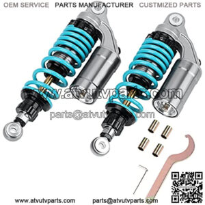 2PCS 11 Inch 280mm Universal Motorcycle Shock Absorbers Rear Suspension Compatible with Honda CB Yamaha Gokart(Blue).