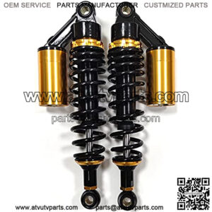 Universal One Pair 12.5 Inch 320mm Motorcycle Air Shock Absorbers (Gold&Black)