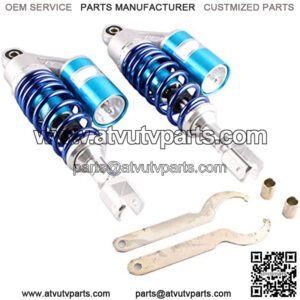 11inch 280mm Pair Motorcycle Shock Absorber Eye to Clevis Rear Suspension Universal For Honda Suzuki Yamaha Kawasaki ATV Go Kart Quad Dirt Sport Bikes Blue (A pair)